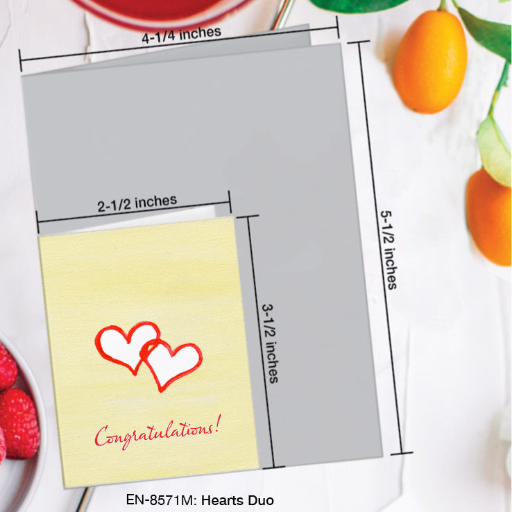 Hearts Duo, Greeting Card (8571M), Enclosure, www.printedcanvas.com