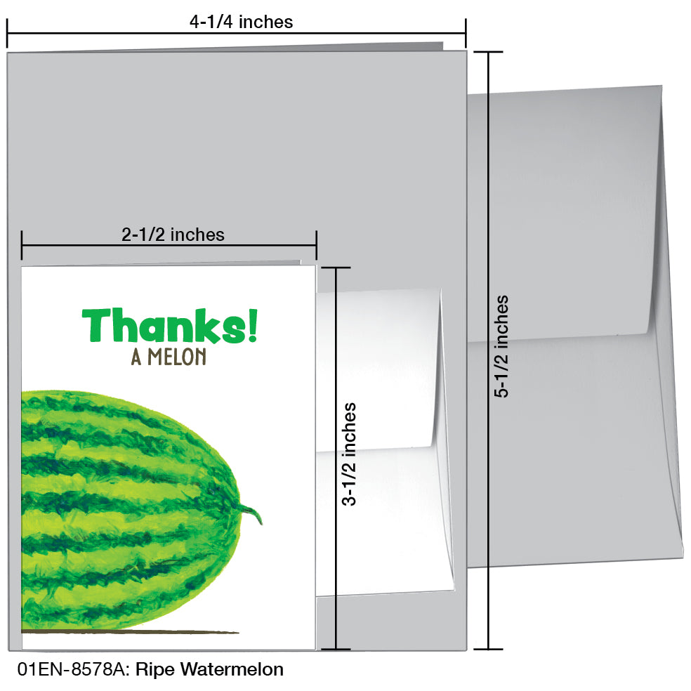 Ripe Watermelon, Greeting Card (8578A), Enclosure Card, www.printedcanvas.com