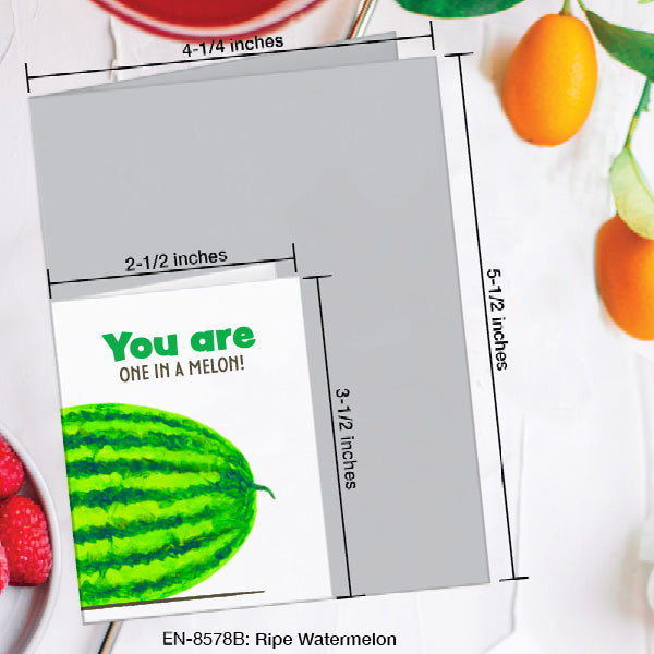 Ripe Watermelon, Greeting Card (8578B), Enclosure Card, www.printedcanvas.com