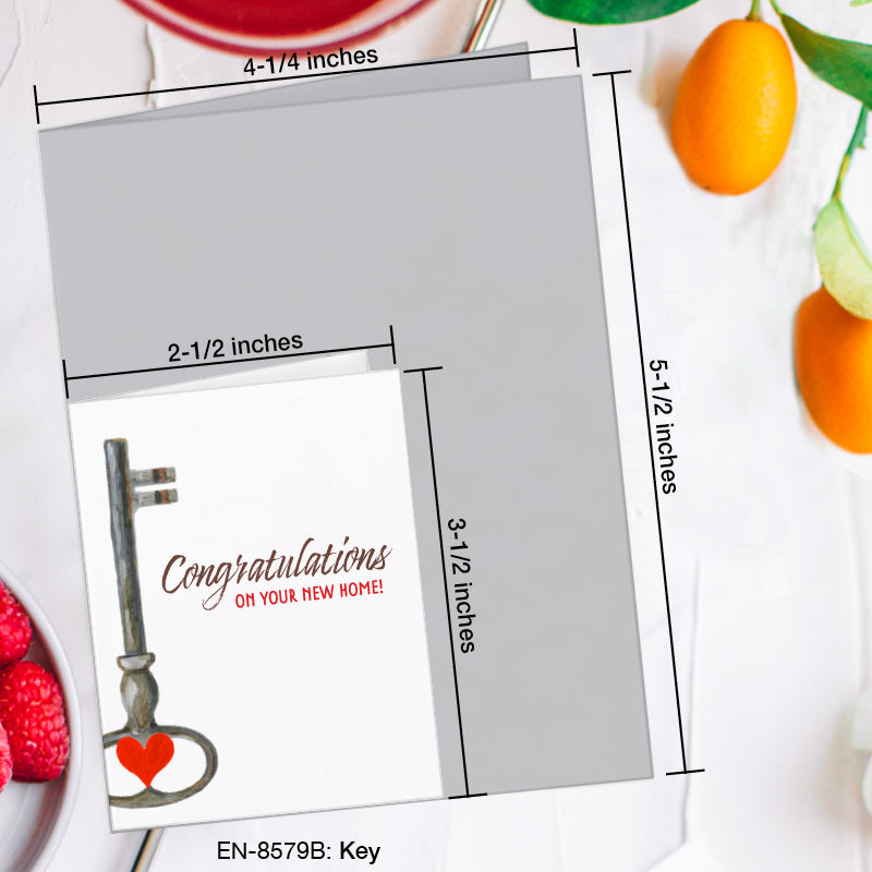 Key, Greeting Card (8579B), Enclosure, www.printedcanvas.com