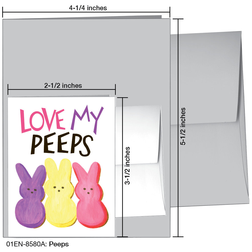 Peeps, Greeting Card (8580A), Enclosure, www.printedcanvas.com