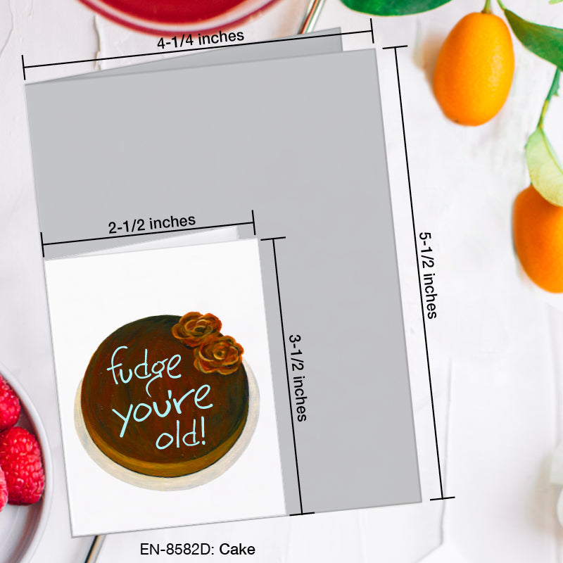 Cake, Greeting Card (8582D), Enclosure, www.printedcanvas.com