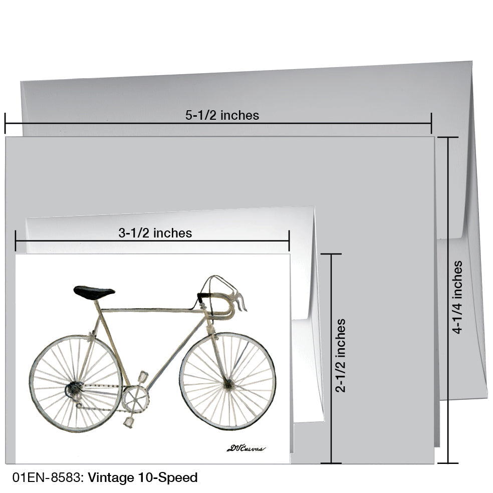 Vintage 10-Speed, Greeting Card (8583B), Enclosure, www.printedcanvas.com