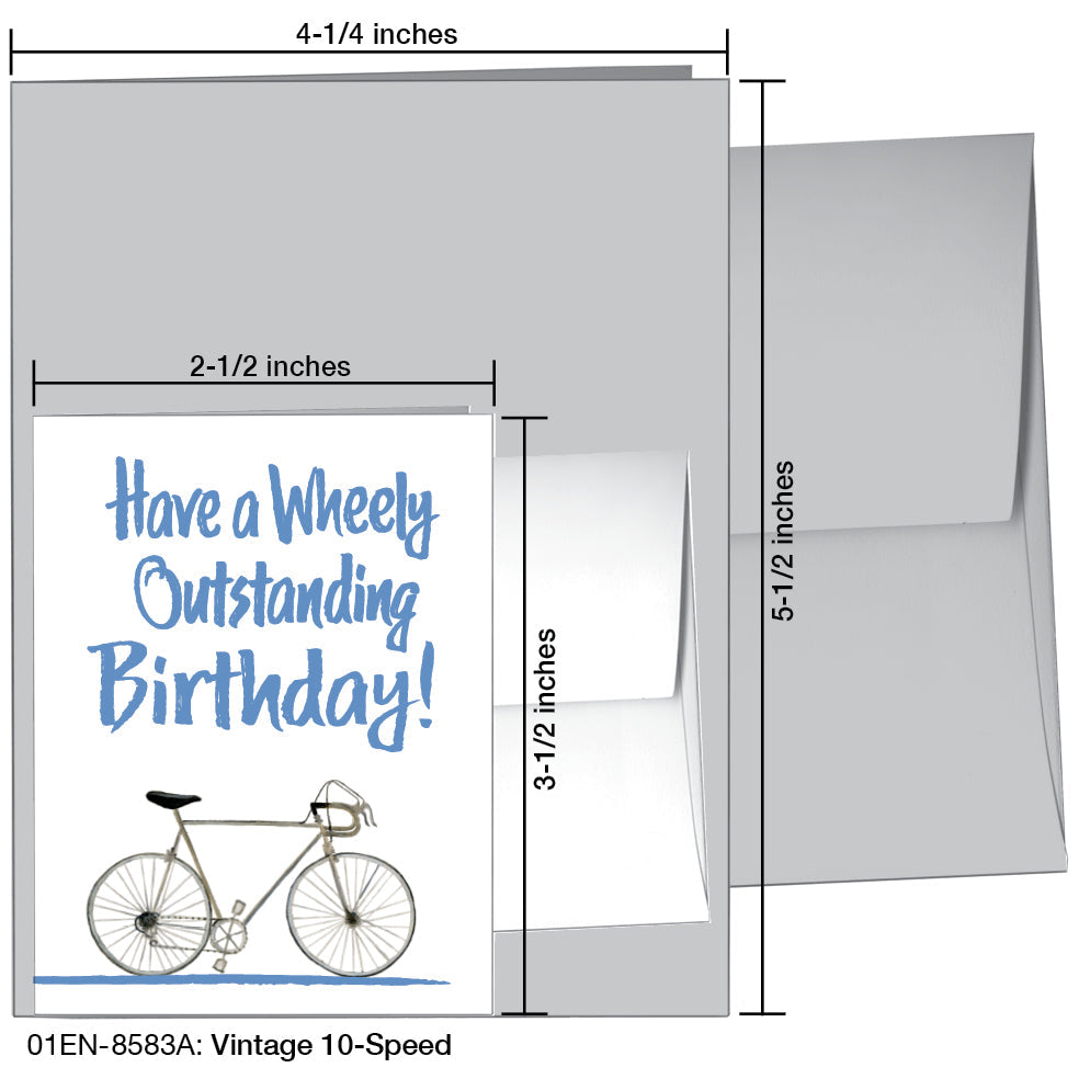 Vintage 10-Speed, Greeting Card (8583A), Enclosure, printedcanvas.com
