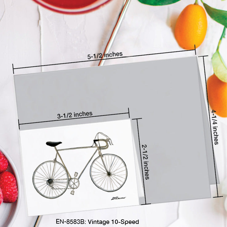 Vintage 10-Speed, Greeting Card (8583B), Enclosure Card, www.printedcanvas.com
