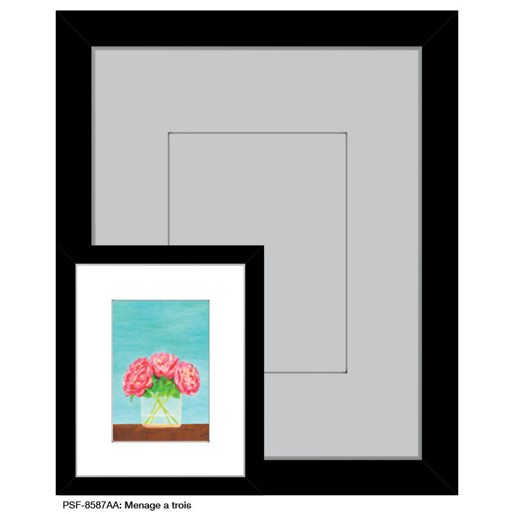 Menage a Trois, Print (#8587AA), Print Matted, www.printedcanvas.com