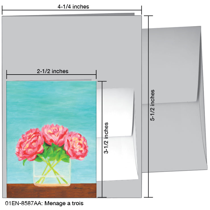 Menage a Trois, Greeting Card (#8587AA)