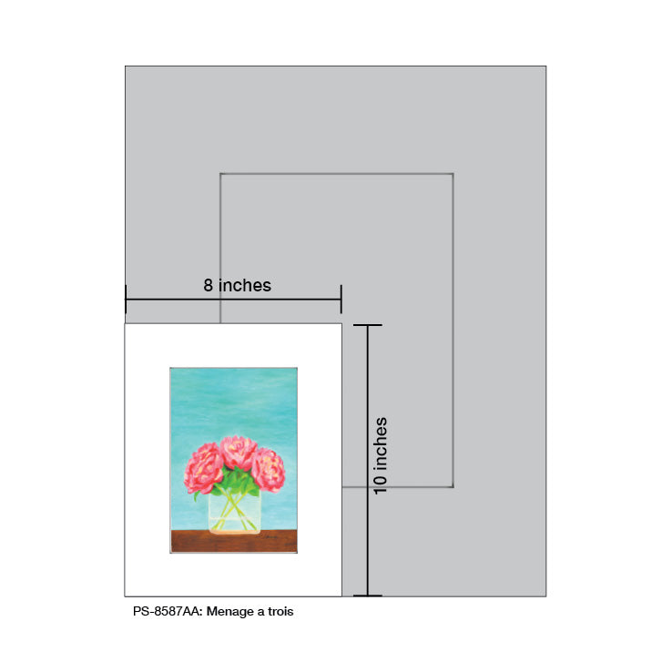 Menage a Trois, Print (#8587AA), Print Matted, www.printedcanvas.com