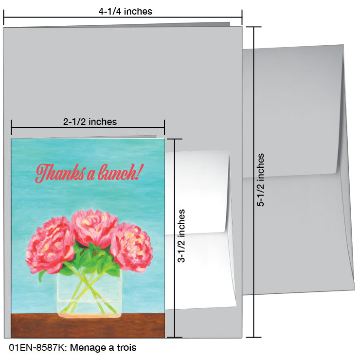 Menage a Trois, Greeting Card (8587K), Enclosure Card, www.printedcanvas.com