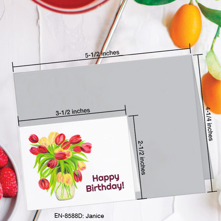 Janice, Greeting Card (8588D), Enclosure, www.printedcanvas.com