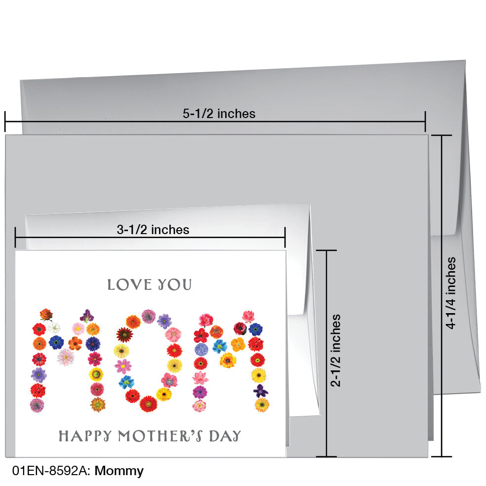 Mommy, Greeting Card (8592A), Enclosure, www.printedcanvas.com