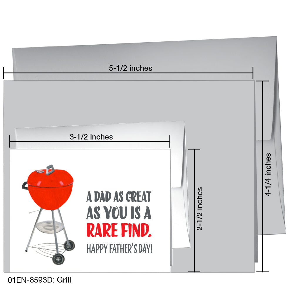 Grill, Greeting Card (8593D), Enclosure, printedcanvas.com