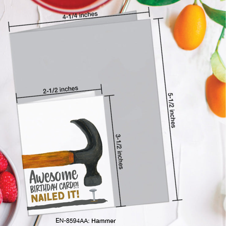 Hammer, Greeting Card (8594AA), Enclosure, www.printedcanvas.com