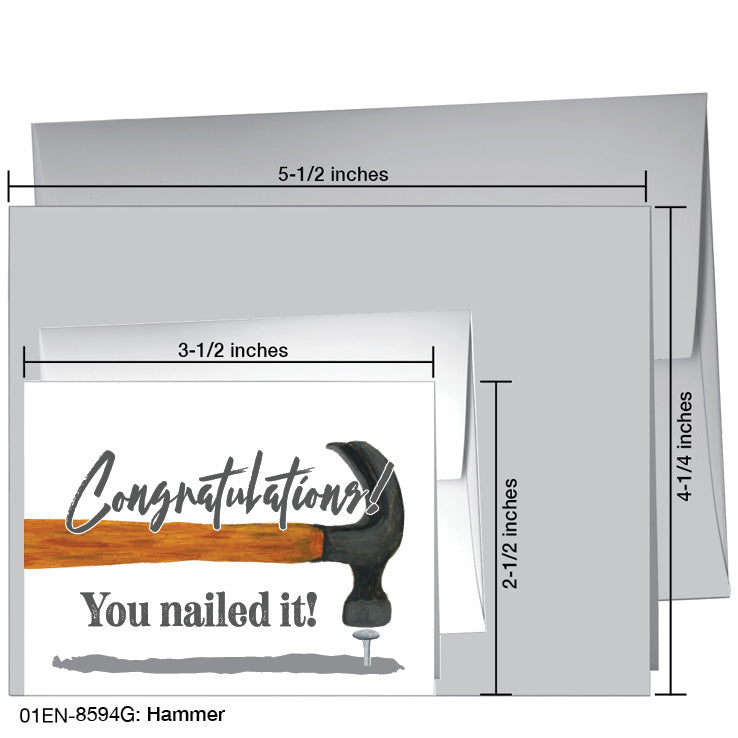 Hammer, Greeting Card (8594G), Enclosure, www.printedcanvas.com