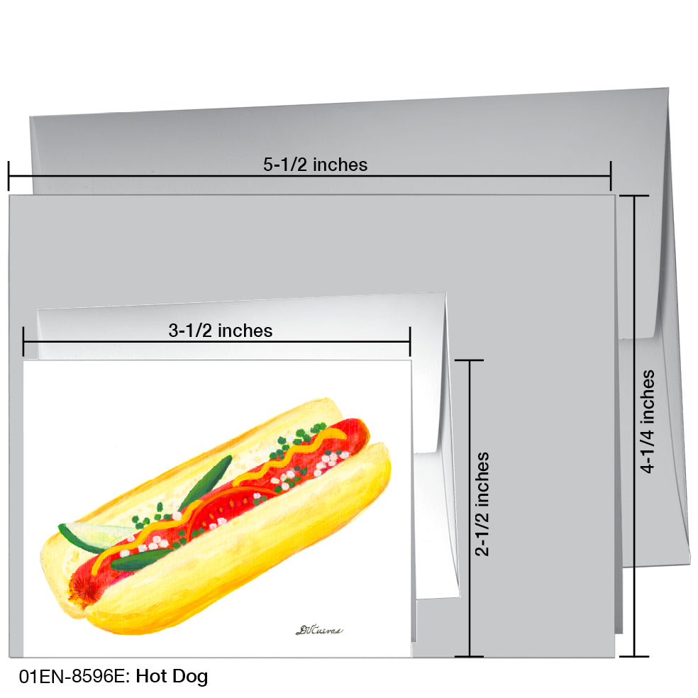 Hot Dog, Greeting Card (8596E), Enclosure, www.printedcanvas.com