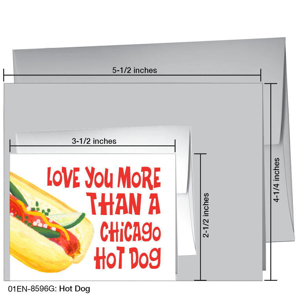 Hot Dog, Greeting Card (8596G), Enclosure, www.printedcanvas.com