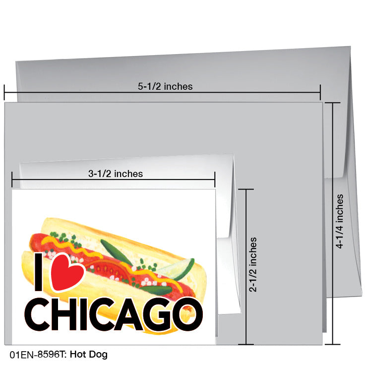 Hot Dog, Greeting Card (8596T), Enclosure Card, www.printedcanvas.com