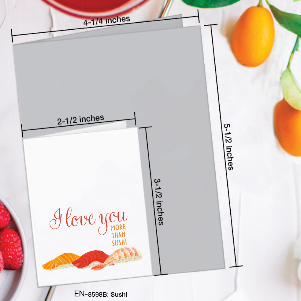 Sushi, Greeting Card (#8598B)