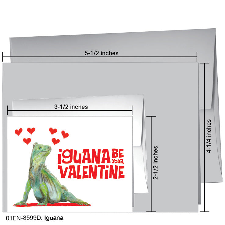 Iguana, Greeting Card (8599D), Enclosure, www.printedcanvas.com