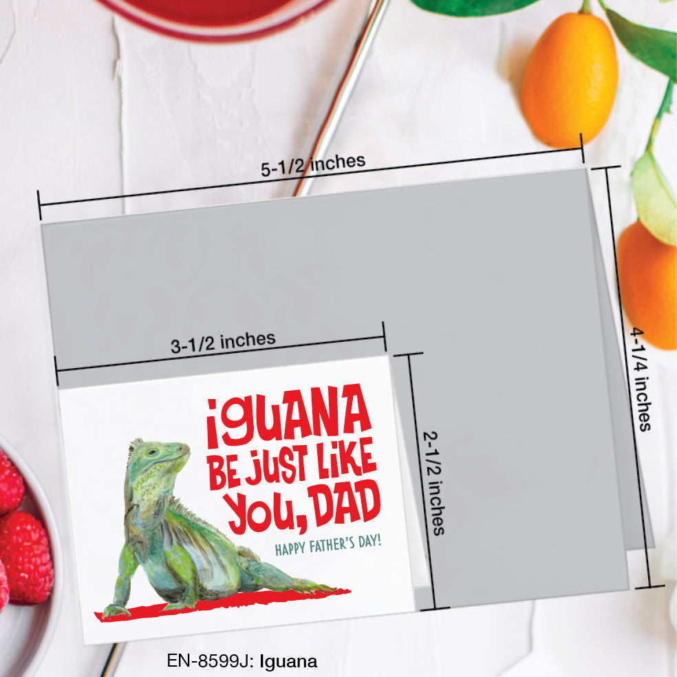 Iguana, Greeting Card (#8599J)
