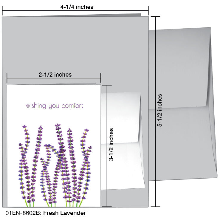 Fresh Lavender, Greeting Card (#8602B), Enclosure Card, www.printedcanvas.com