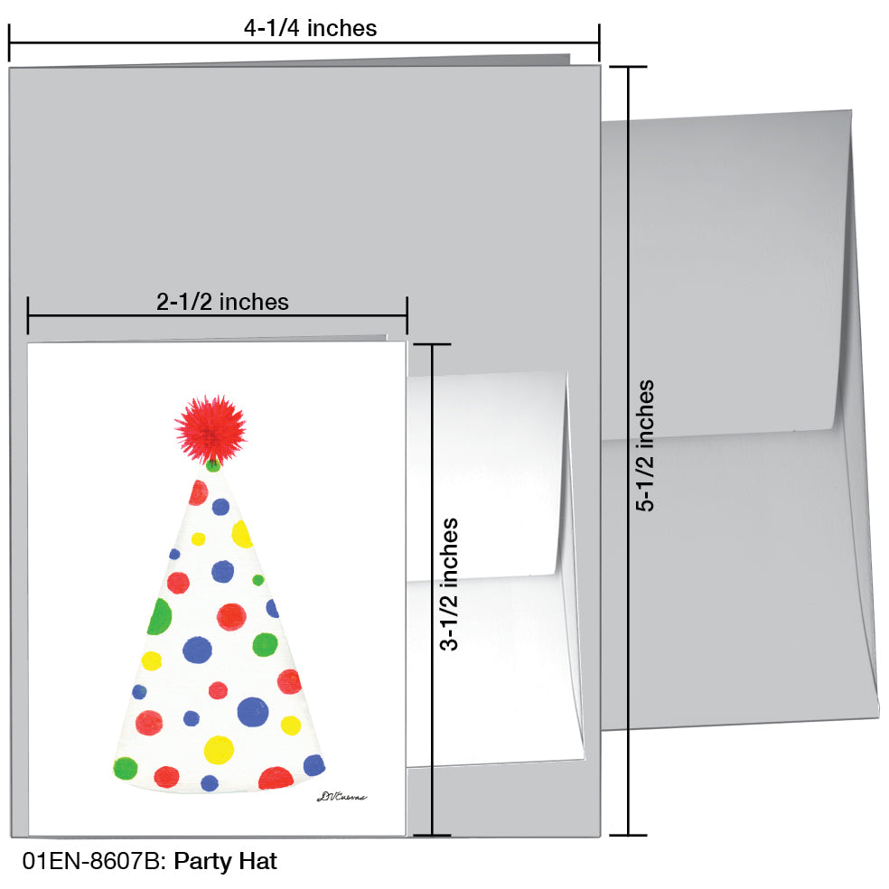 Party Hat, Greeting Card (8607B), Enclosure, www.printedcanvas.com