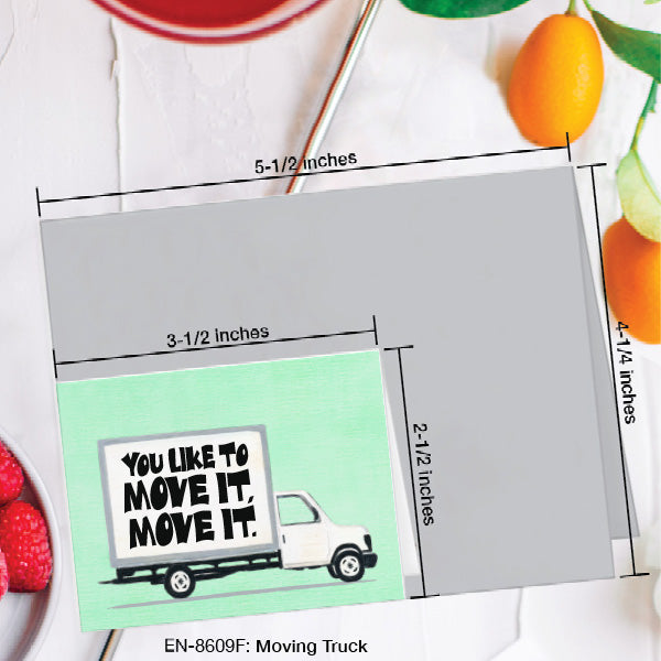 Moving Truck, Greeting Card (8609F), Enclosure, www.printedcanvas.com