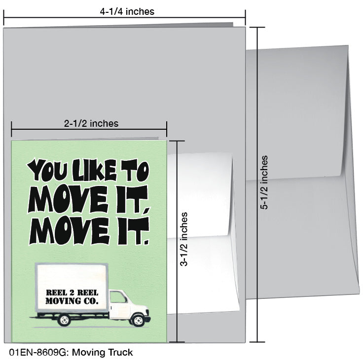 Moving Truck, Greeting Card (8609G), Enclosure Card, www.printedcanvas.com
