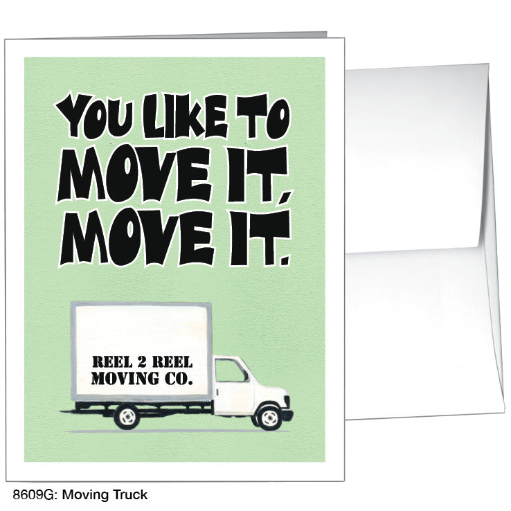 Moving Truck, Greeting Card (8609G), A2 Card Front, www.printedcanvas.com