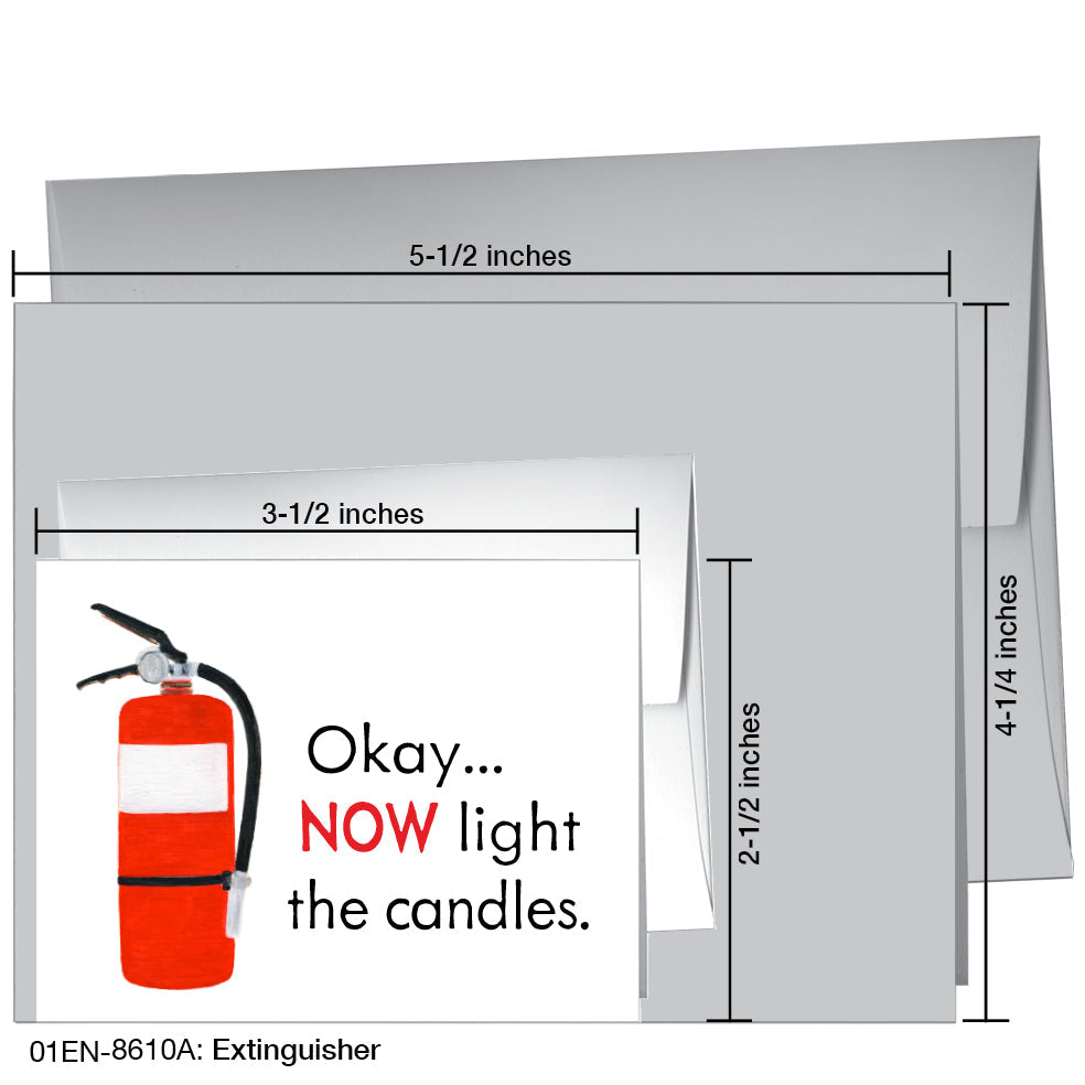 Extinguisher, Greeting Card (8610A), Enclosure Card, www.printedcanvas.com