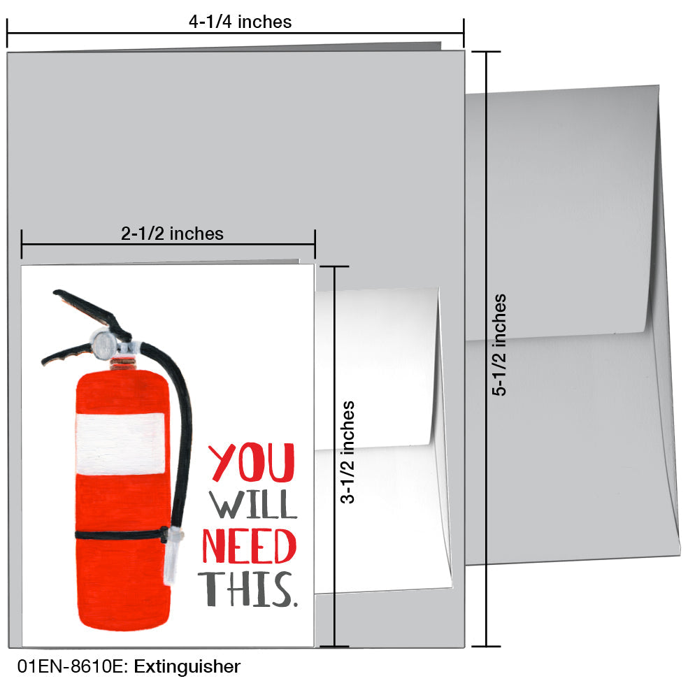 Extinguisher, Greeting Card (8610E), Enclosure, www.printedcanvas.com