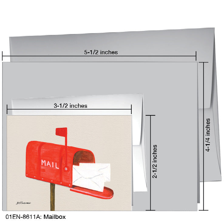 Mailbox, Greeting Card (8611A), Enclosure Card, www.printedcanvas.com