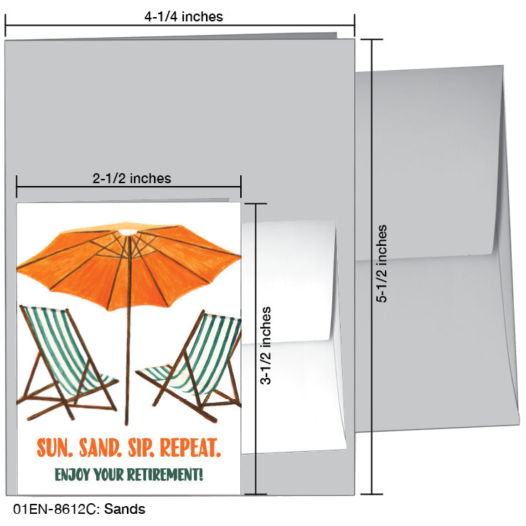 Sands, Greeting Card (8612C), Enclosure, www.printedcanvas.com