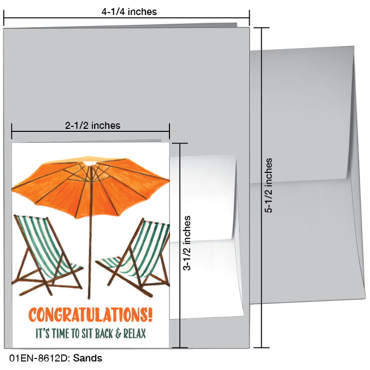 Sands, Greeting Card (8612D), Enclosure, www.printedcanvas.com