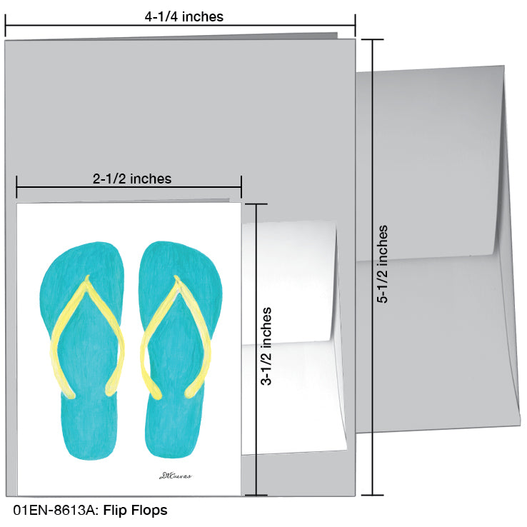 Flip Flops, Greeting Card (#8613A)