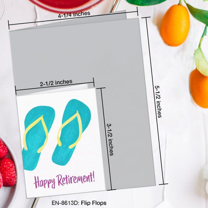 Flip Flops, Greeting Card (8613D), Enclosure, www.printedcanvas.com