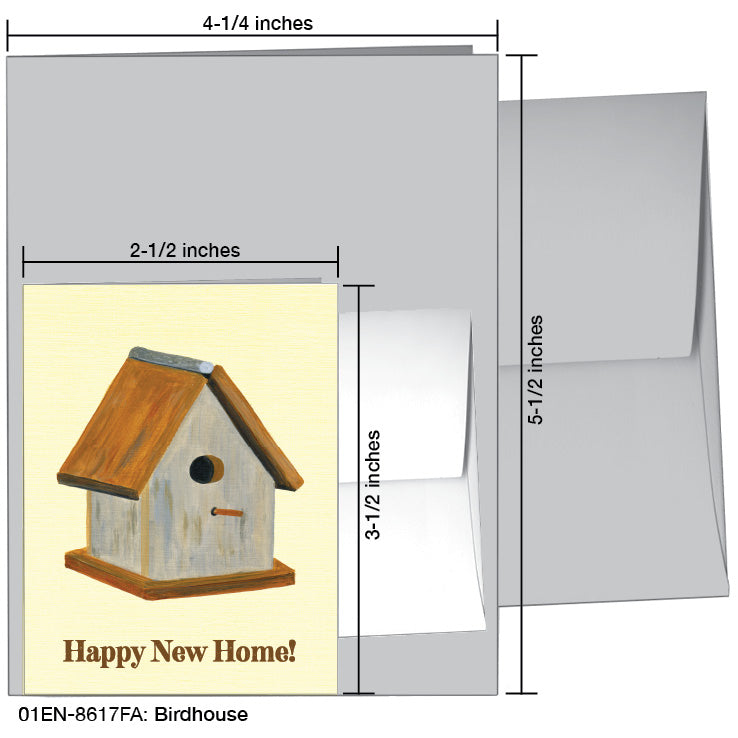 Birdhouse, Greeting Card (8617FA), Enclosure, www.printedcanvas.com