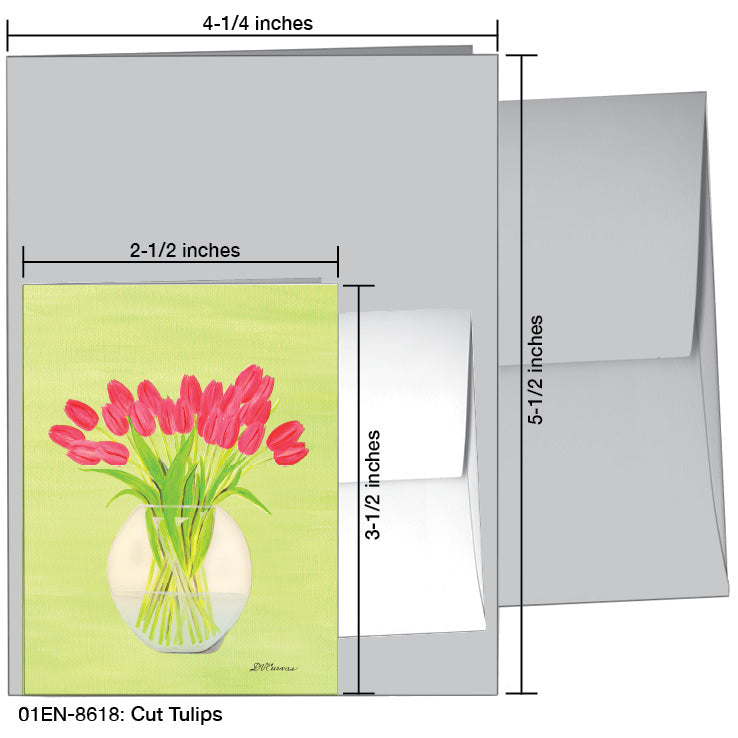 Cut Tulips, Greeting Card (8618C), Enclosure, www.printedcanvas.com
