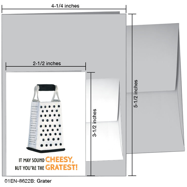 Grater, Greeting Card (8622B), Enclosure, www.printedcanvas.com