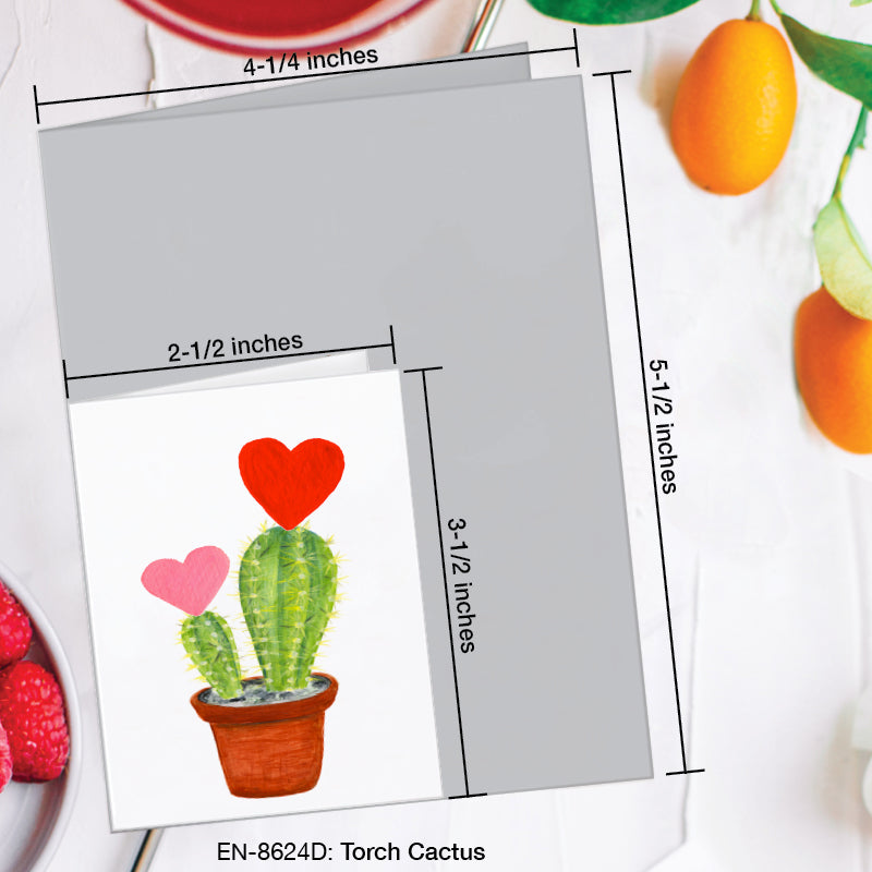 Torch Cactus, Greeting Card (8624D), Enclosure Card, www.printedcanvas.com