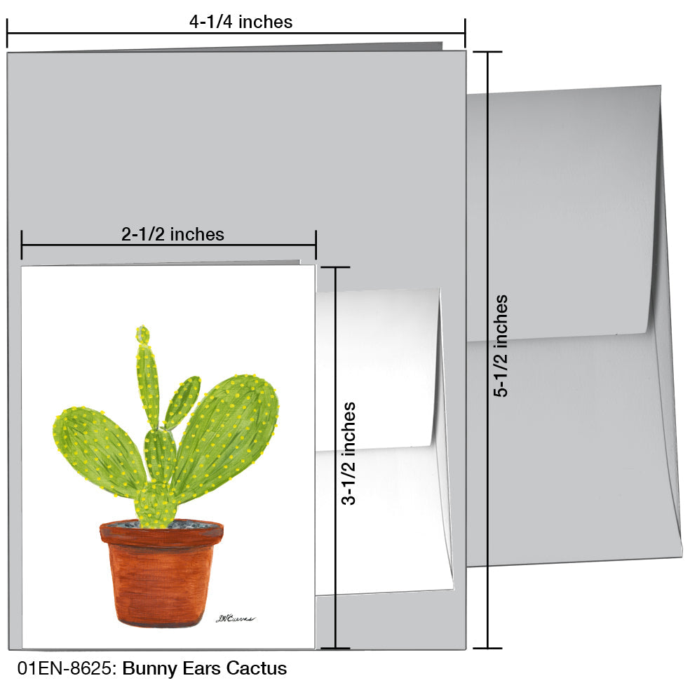 Bunny Ears Cactus, Greeting Card (8625A), Enclosure, www.printedcanvas.com