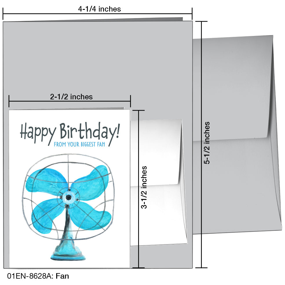 Fan, Greeting Card (8628A), Enclosure, www.printedcanvas.com