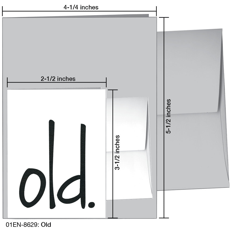Old, Greeting Card (8629M), Enclosure, www.printedcanvas.com