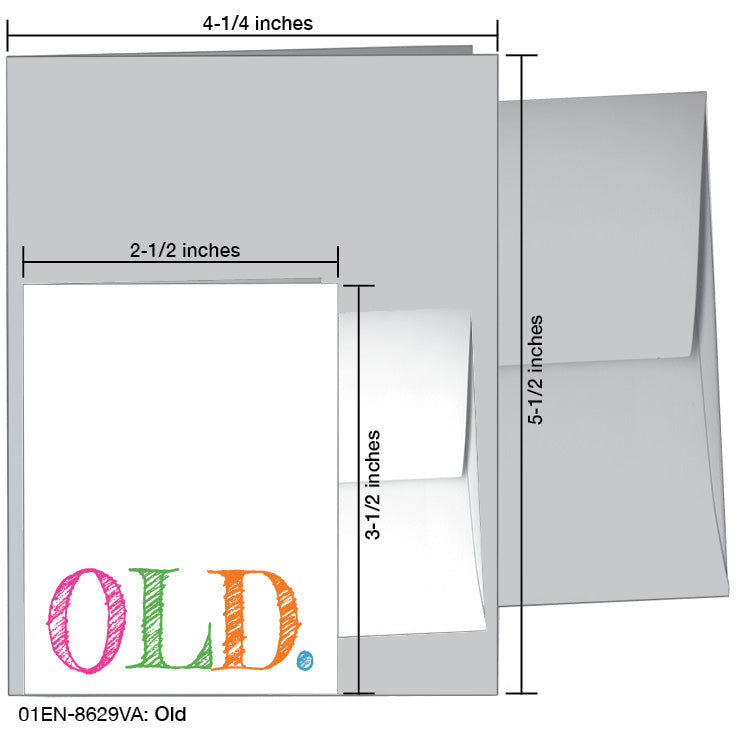 Old, Greeting Card (8629VA), Enclosure Card, www.printedcanvas.com