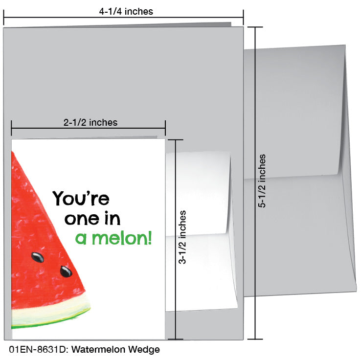 Watermelon Wedge, Greeting Card (8631D), Enclosure Card, www.printedcanvas.com