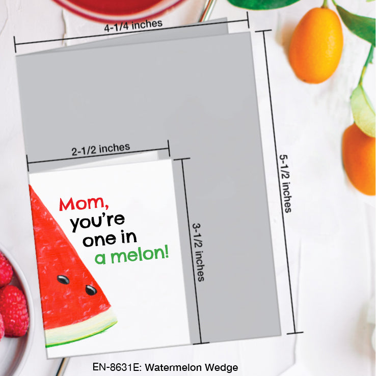 Watermelon Wedge, Greeting Card (#8631E)