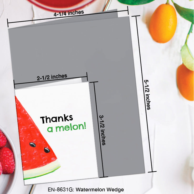 Watermelon Wedge, Greeting Card (8631G), Enclosure Card, www.printedcanvas.com
