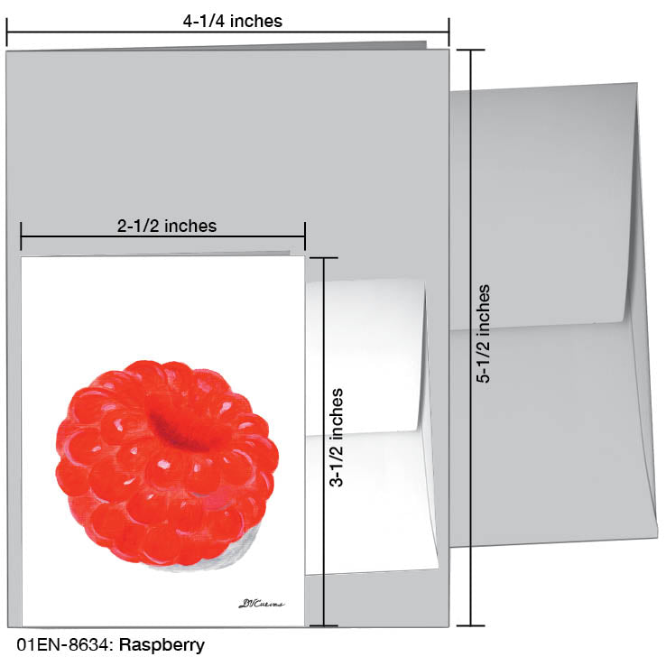 Raspberry, Greeting Card (#8634A), Enclosure Card, www.printedcanvas.com