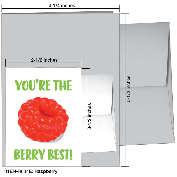 Raspberry, Greeting Card (#8634E), Enclosure Card, www.printedcanvas.com
