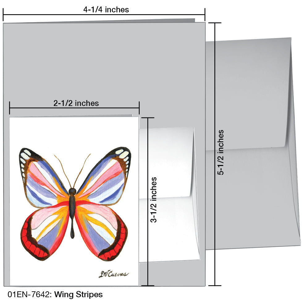 Wing Stripes, Greeting Card (7642A), Enclosure, www.printedcanvas.com